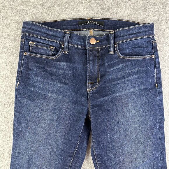 J Brand Jeans Womens 28 Blue Dark Vintage Wash Skinny Leg Stretch Denim Preppy - Picture 2 of 15